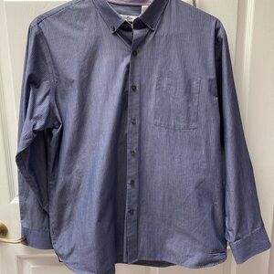 F mens Van Heusen dressy pinstripe button front classic fit  shirt XL